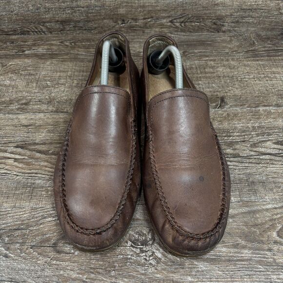 Frye Lewis Venetian Moccasin Loafers Men\'s 10.5 Brown Leather Slip On Shoes main image 7